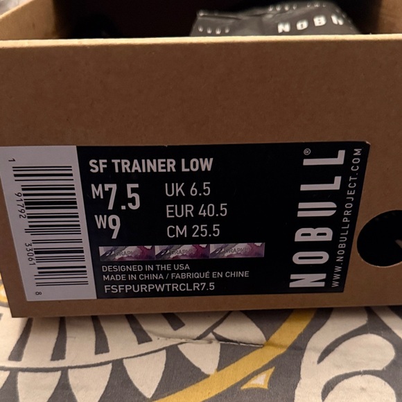 NOBULL Women's Purple Multicolor Sneakers- NWT Size 9 - Picture 4 of 4